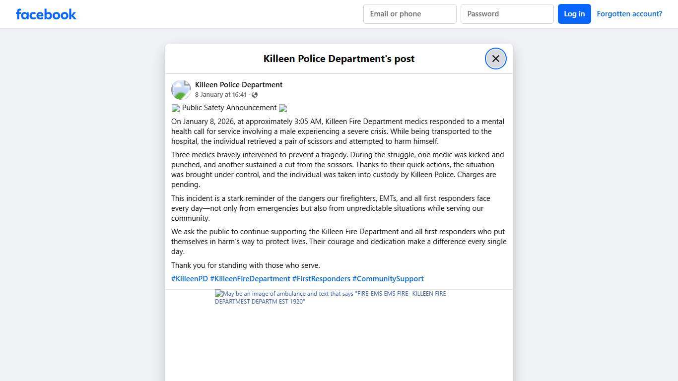 🚨 Public Safety Announcement 🚨... - Killeen Police Department Facebook